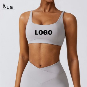 SC10135 Fitness Sports Bra Custom Logo Ladies Compression pehmeänopea kuiva jooga juokseva kuntosali seksikäs urheilu rintaliivit
