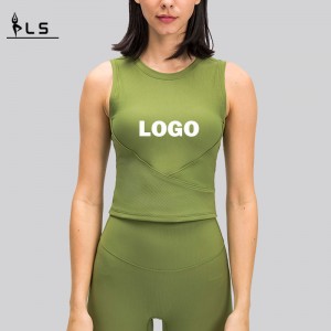 SC10254 LIVE Sportswear Workout Jooga Tank Top for Woman Ubbed Pehded Yoga Tank Top Bra