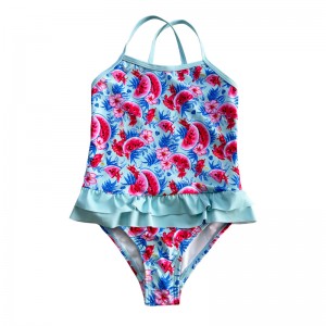 Kolmion yksiosainen vesimeloni-tulostin uimapuku