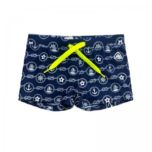 Painettu yksivärinen uima -runko pojille