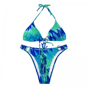 Riipus Hoop Cross Strap Teal kaksiosainen uimapuku